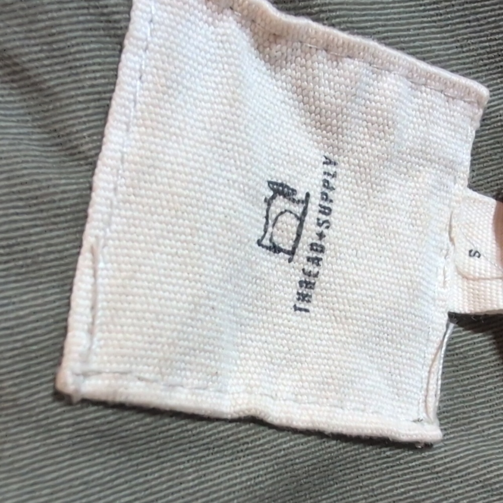 Thread & Supply Green Utility Jacket with Patterned Sleeves - Picture 4 of 8